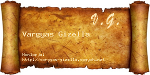 Vargyas Gizella névjegykártya